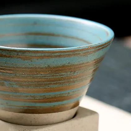 dusk blue jap pottery cup